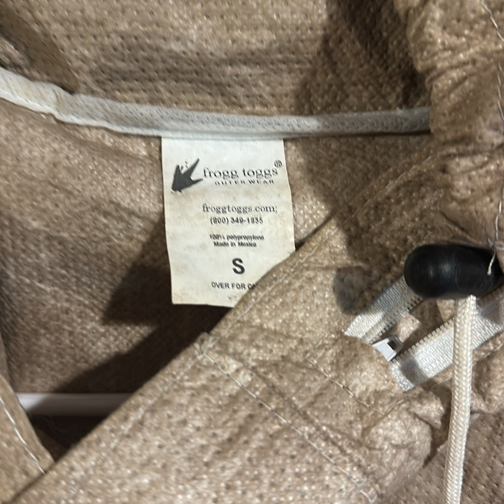 Frog Toggs Outerwear Tan Hooded Jacket with Embroidered Logo - Picture 3 of 4